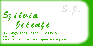 szilvia jelenfi business card